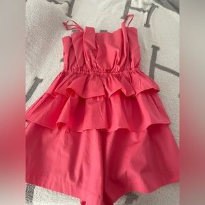 Pink ruffle romper size small DO+BE (from julie’s boutique)